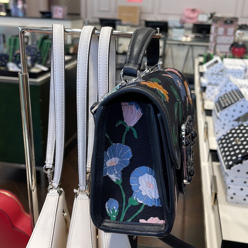 Kate Spade Lovitt Buckled Floral Jacquard Small Top Handle Crossbody

black mult - Picture 10 of 16